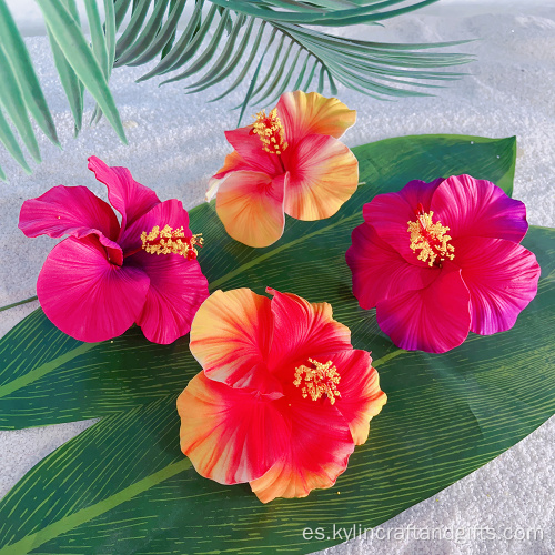 El cabello de flor de hibisco de espuma grande hecha a mano